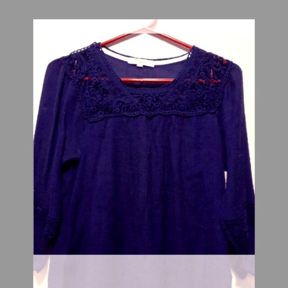 NAVY BLUE BLOUSE  BY REWIND